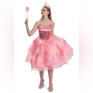 NWT Women’s Deluxe Glinda Costume Wicked Dress size Large